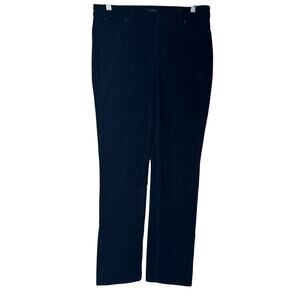 Talbots High-Rise Straight Leg Black Corduroy pants size 6 cotton blend
